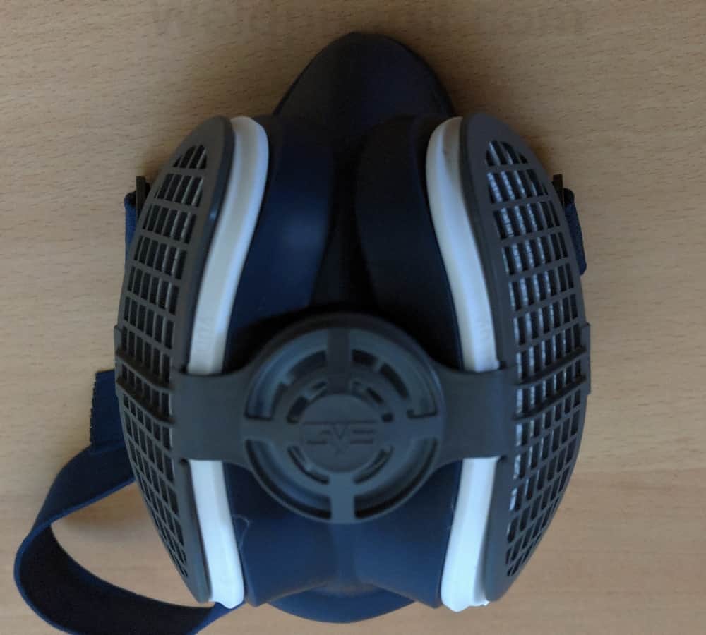 Welding half-face respirator front