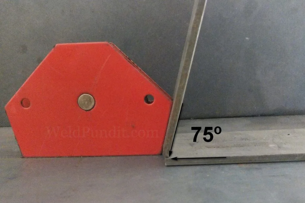 Multi-angle welding magnet 75 degree corner