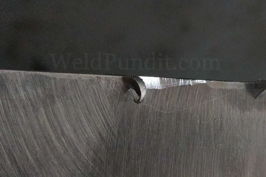 A photo of chiseled mild steel