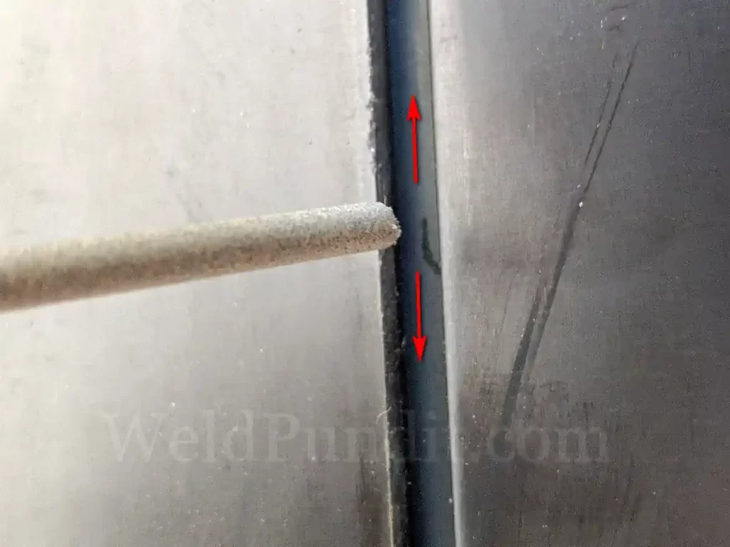 A photo of a stick welding rod for vertical welding