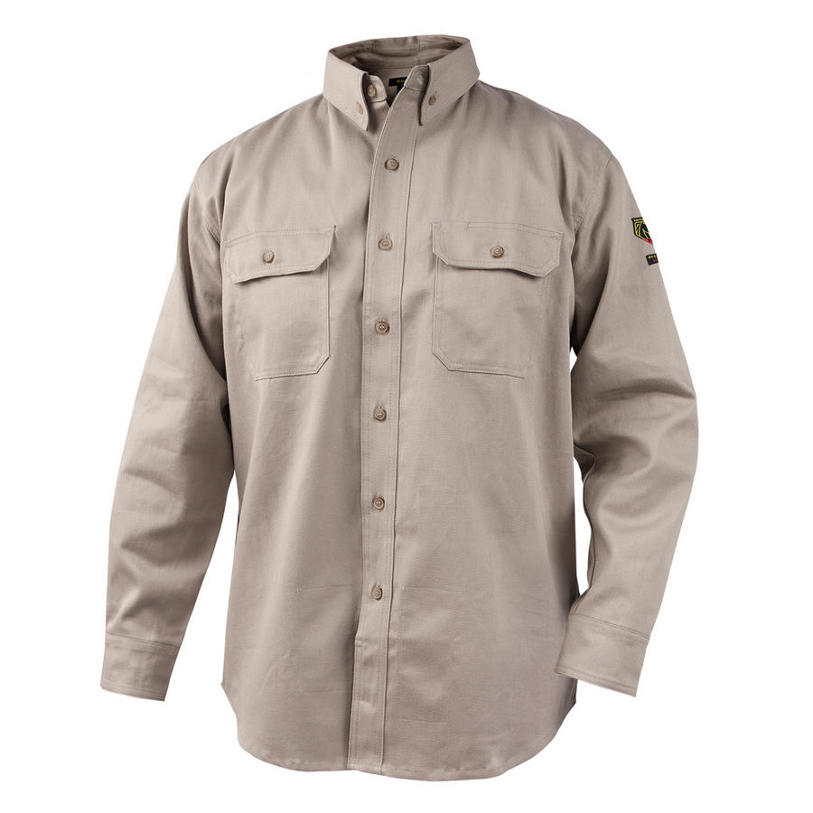 A photo of a fire-resistant cotton shirt for welding